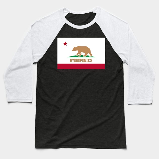 Califonia Flag Hydroponics Farming Farmer Baseball T-Shirt by MeatMan